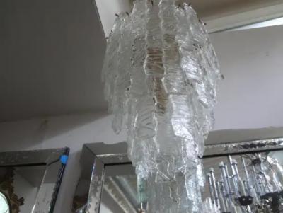  Venini Large Midcentury Murano Chandelier in the Manner of Toni Zuccheri for Venini