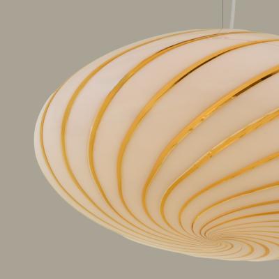 Venini Large Murano swirl pendant in the style of Venini