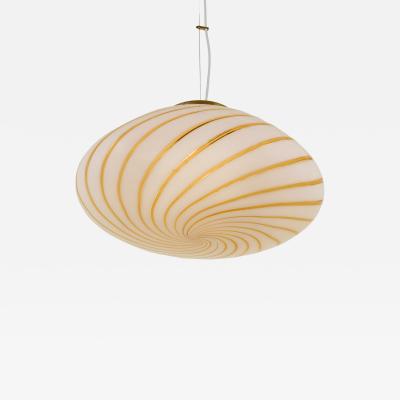  Venini Large Murano swirl pendant in the style of Venini