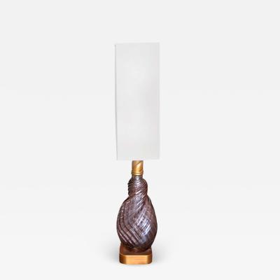  Venini Lavender Twist Table Lamp