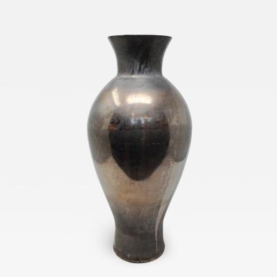  Venini Lucenti Silver Vase by Venini