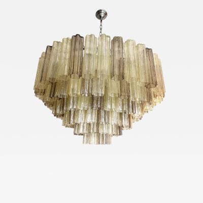  Venini Luxury Huge Champagne E Fum Tronchi Murano Glass Chandelier in Venini Style