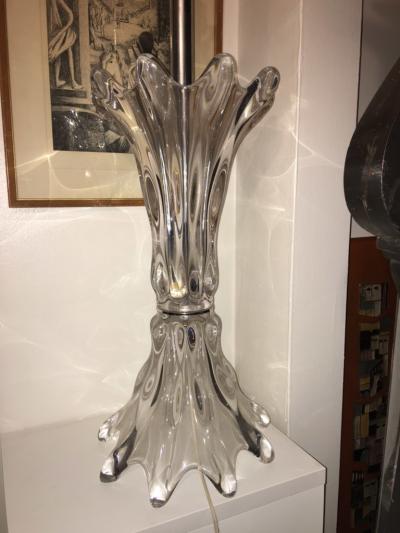  Venini MONUMENTALMODERN CLEAR MURANO GLASS LAMP BY VENINI
