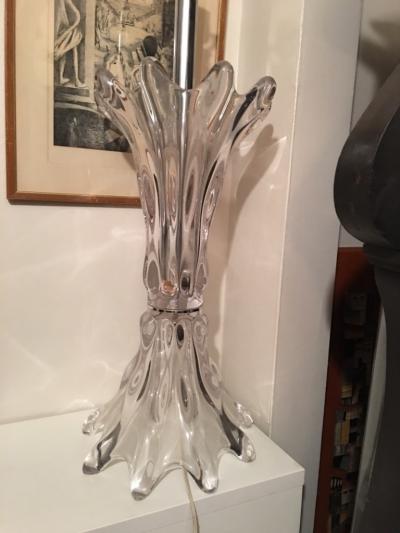  Venini MONUMENTALMODERN CLEAR MURANO GLASS LAMP BY VENINI