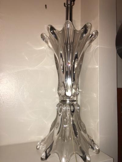  Venini MONUMENTALMODERN CLEAR MURANO GLASS LAMP BY VENINI
