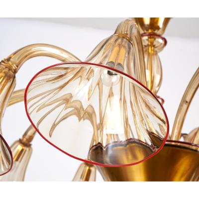  Venini Magnificent Murano Blown Glass Venini Chandelier 1920s
