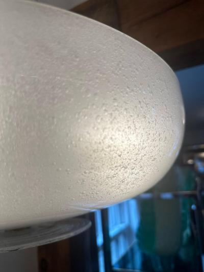  Venini Mid Century Italian Murano Icy Ceiling Fixture Attributed To Venini