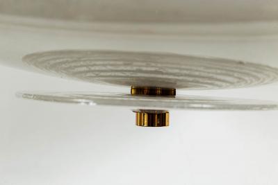 Venini Mid Century Italian Murano Icy Ceiling Fixture Attributed To Venini