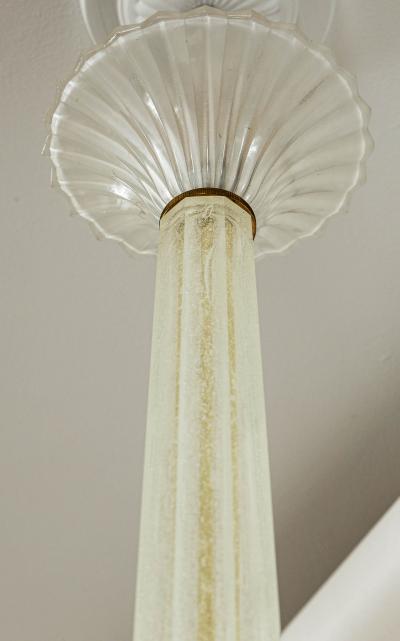  Venini Mid Century Italian Murano Icy Ceiling Fixture Attributed To Venini