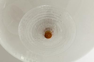  Venini Mid Century Italian Murano Icy Ceiling Fixture Attributed To Venini