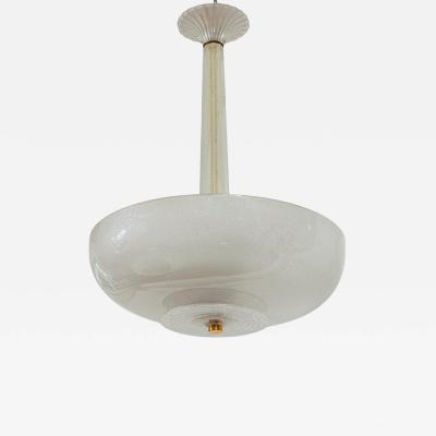  Venini Mid Century Italian Murano Icy Ceiling Fixture Attributed To Venini