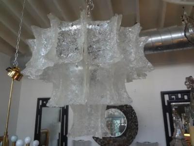  Venini Mid Century Modern Venini Attributed Murano Chandelier