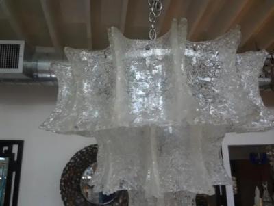  Venini Mid Century Modern Venini Attributed Murano Chandelier