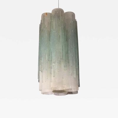 Venini Midcentury Chiseled Murano Glass Chandelier Attributed to Max Ingrand Venini