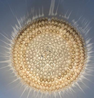  Venini Monumental Italian Murano Glass Chandelier or Ceiling Light Attr Venini 1970