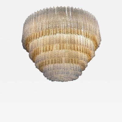  Venini Monumental Italian Murano Glass Chandelier or Ceiling Light Attr Venini 1970