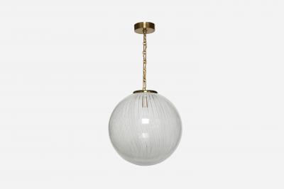  Venini Murano glass ceiling pendant in Zanfirico glass Italy 1960s