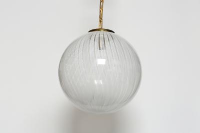  Venini Murano glass ceiling pendant in Zanfirico glass Italy 1960s