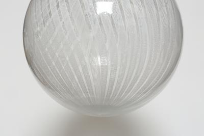  Venini Murano glass ceiling pendant in Zanfirico glass Italy 1960s