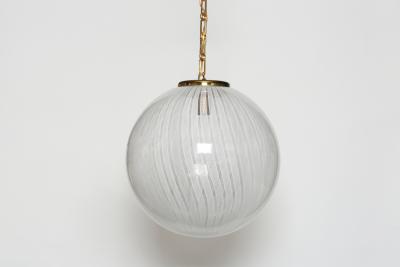  Venini Murano glass ceiling pendant in Zanfirico glass Italy 1960s