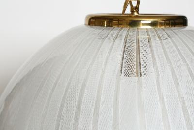  Venini Murano glass ceiling pendant in Zanfirico glass Italy 1960s