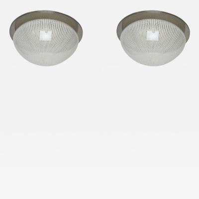 Venini Murano glass flush mount lights by Venini attributed