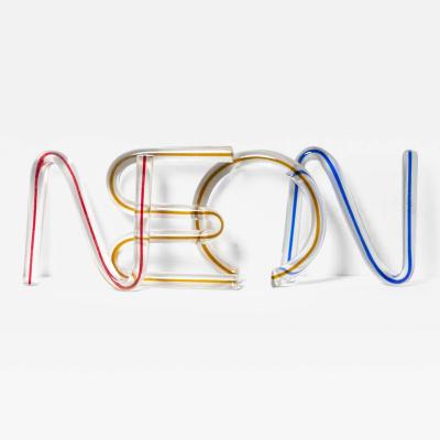  Venini N E O N Crystal Letters by Massimo Vignelli for Venini