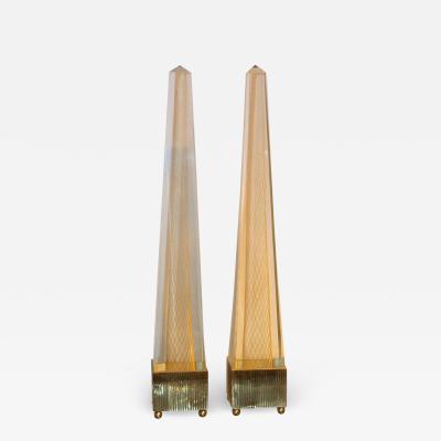  Venini Obelisks with Gold Inclusion