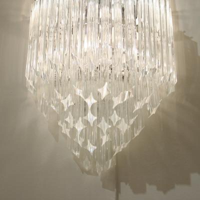  Venini PAIR OF LARGE VENINI QUADRIEDRI GLASS MURANO SCONCES