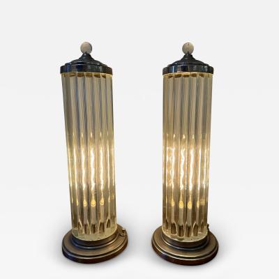  Venini Pair of 1940s Venini Canister Lamps