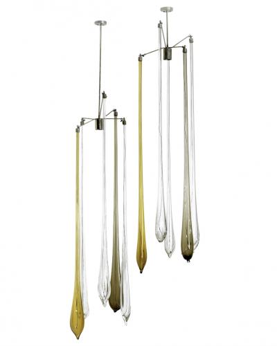  Venini Pair of Ceiling Lights by Venini