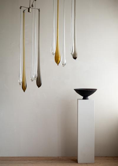  Venini Pair of Ceiling Lights by Venini