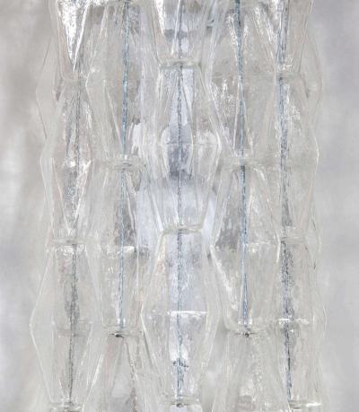  Venini Pair of Handblown Murano Glass Translucent Polyhedral Sconces