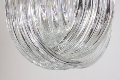  Venini Pair of Triedri Curvati Murano Glass Chandelier by Carlo Nason for Venini 1970