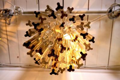  Venini Pair of Venini Trilobo chandeliers Italy c1960