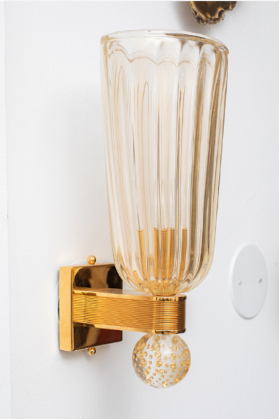  Venini Pair of Vintage Venini Wall Sconces