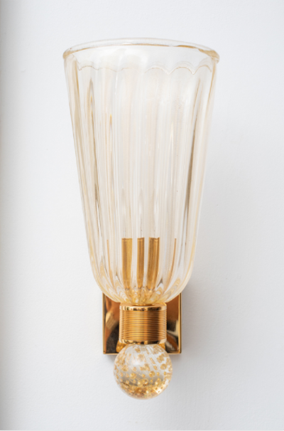  Venini Pair of Vintage Venini Wall Sconces