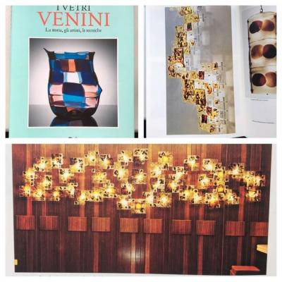  Venini Sconces Patchwork Murano Glass by Toni Zuccheri for Venini Italy 1970s