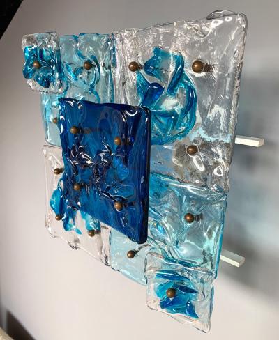  Venini Sconces Patchwork Murano Glass by Toni Zuccheri for Venini Italy 1970s