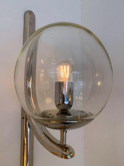  Venini Sconces Silvered Bronze Murano Glass by Venini 1980s