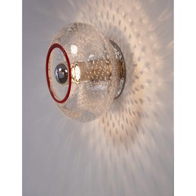  Venini Set of Three Venini Blown Glass Sconces Italy 1950s