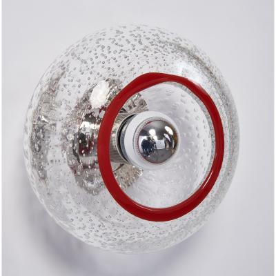  Venini Set of Three Venini Blown Glass Sconces Italy 1950s