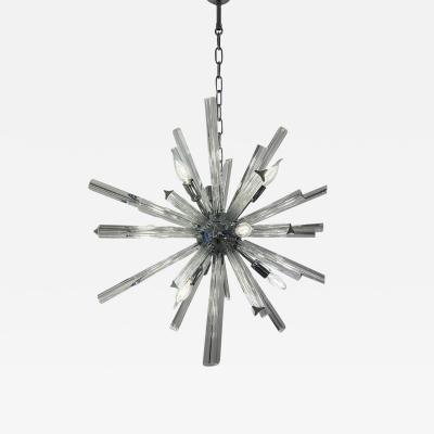  Venini Sputnik Triedro Murano Glass Chandelier in Venini Style