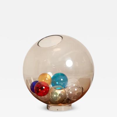  Venini Studio Venini Spherical Table Lamp Model Pallotta Murano 1970s