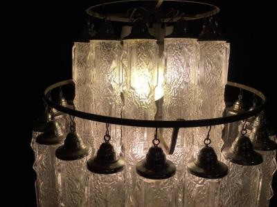  Venini Superb Italian Murano Chandelier Venini Style 1960s