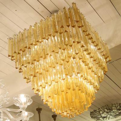  Venini VENINI AMBER TRIEDRI CEILING LIGHT