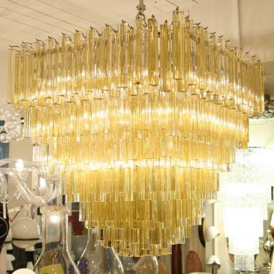  Venini VENINI AMBER TRIEDRI CEILING LIGHT