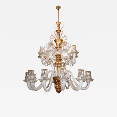  Venini Venini 21 Arm Chandelier