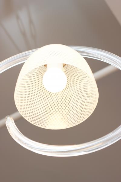  Venini Venini 3 Arm Chandelier in Reticello Italy 1940