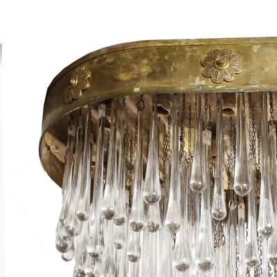  Venini Venini Exceptional Glass Teardrop Chandelier 1950s